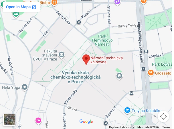 Mapa - Národní technická knihovna Praha